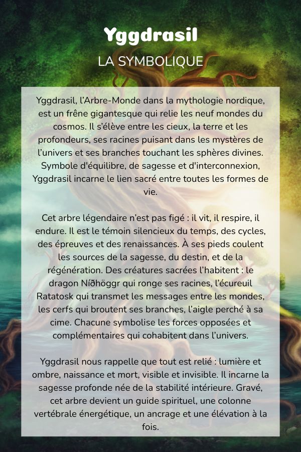 Symbolique Yggdrasil plante coussin bolster yoga meditation relaxation confort