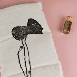 Grande bouillotte sèche coquelicots