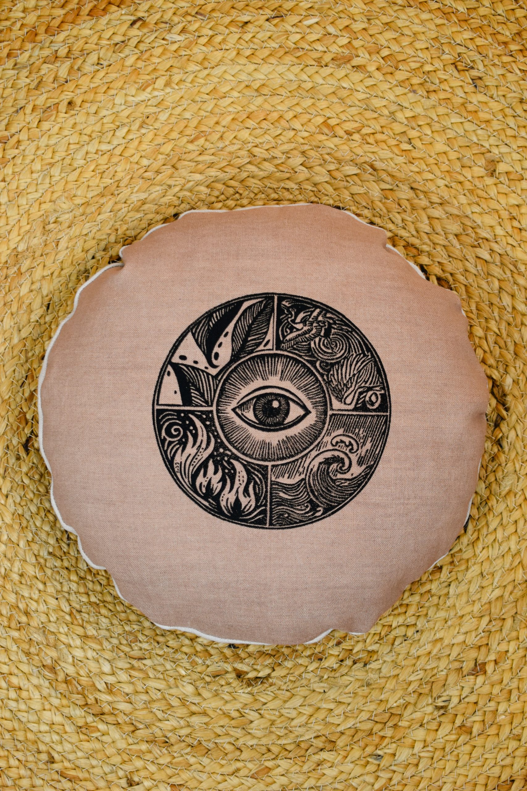 Zafu voyageur nomade coussin yoga meditation relaxation confort