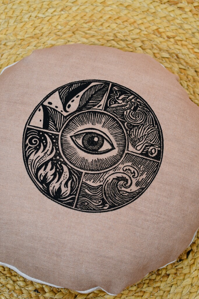 Zafu voyageur nomade coussin yoga meditation relaxation confort