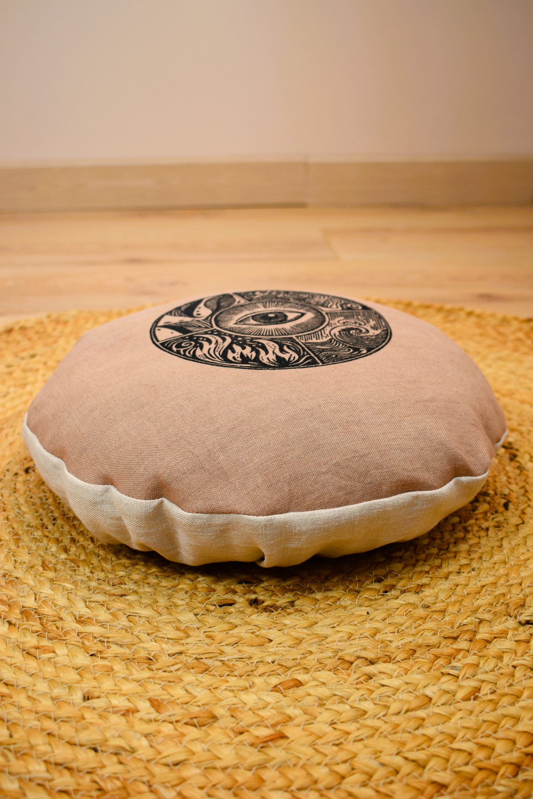 Zafu voyageur nomade coussin yoga meditation relaxation confort