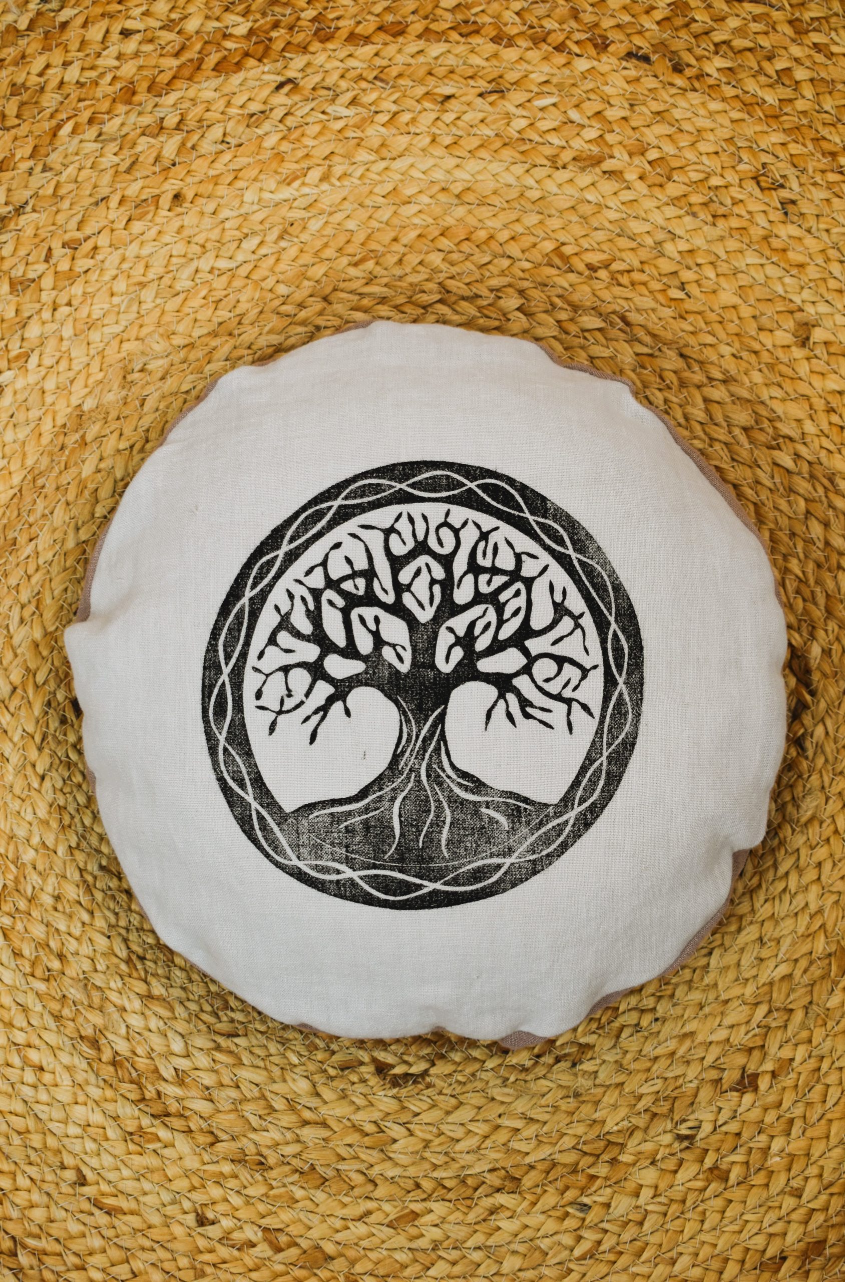 Zafu voyageur nomade coussin yoga meditation relaxation confort