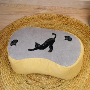 Demi lune coussin écologique yoga méditation relaxation confort