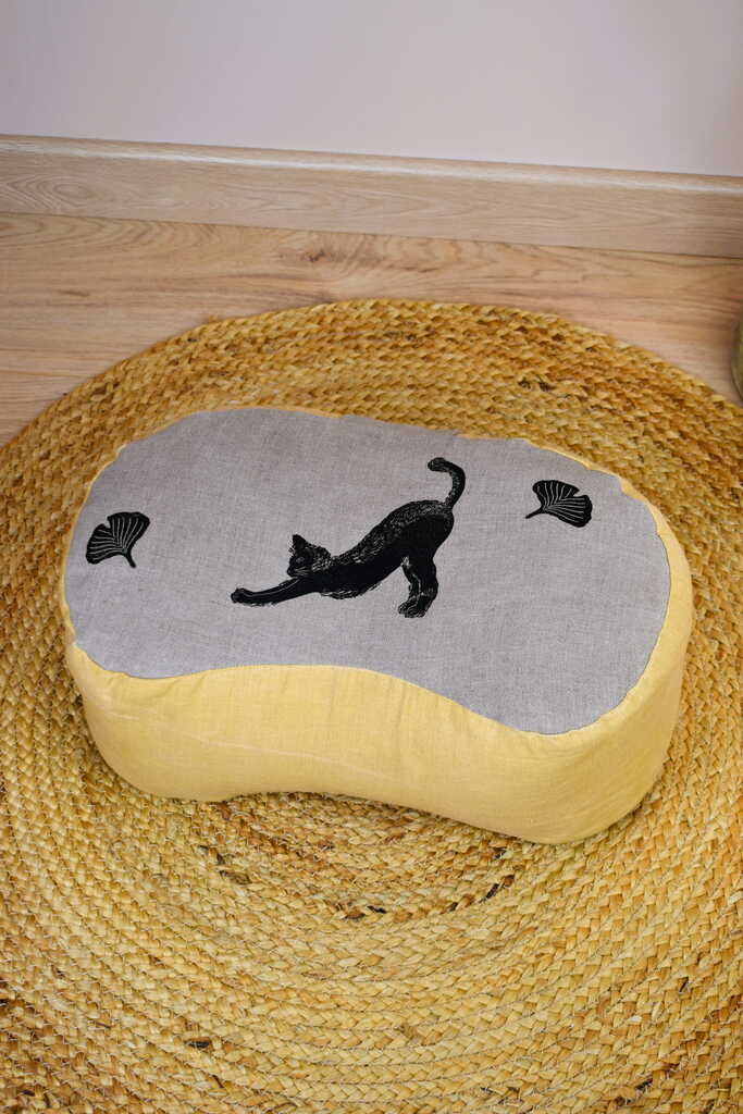 Demi lune coussin écologique yoga méditation relaxation confort