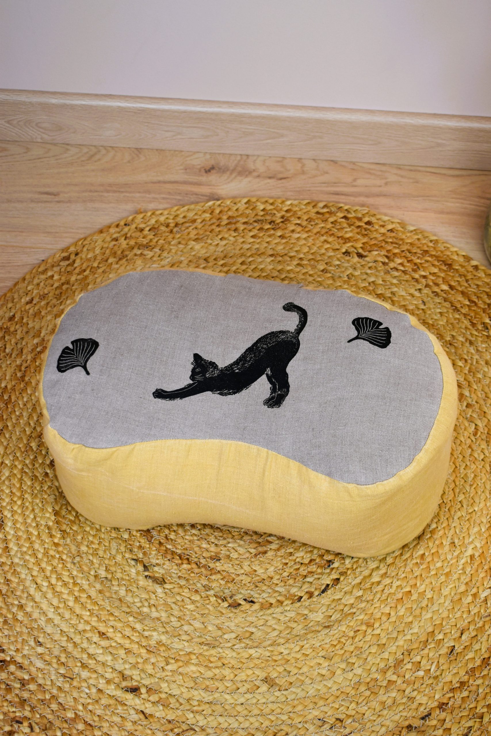 Demi lune coussin écologique yoga méditation relaxation confort