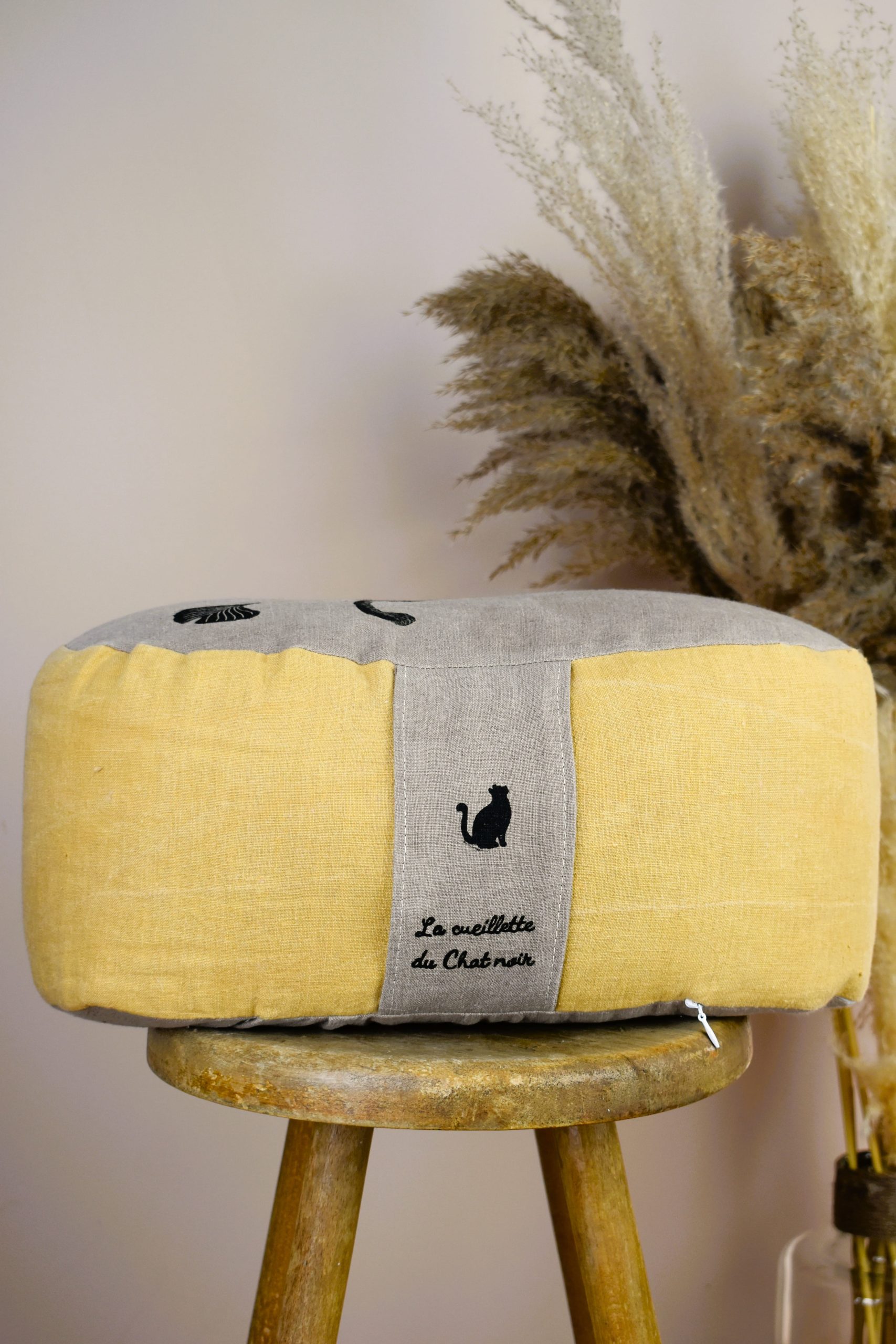 Demi lune coussin écologique yoga méditation relaxation confort