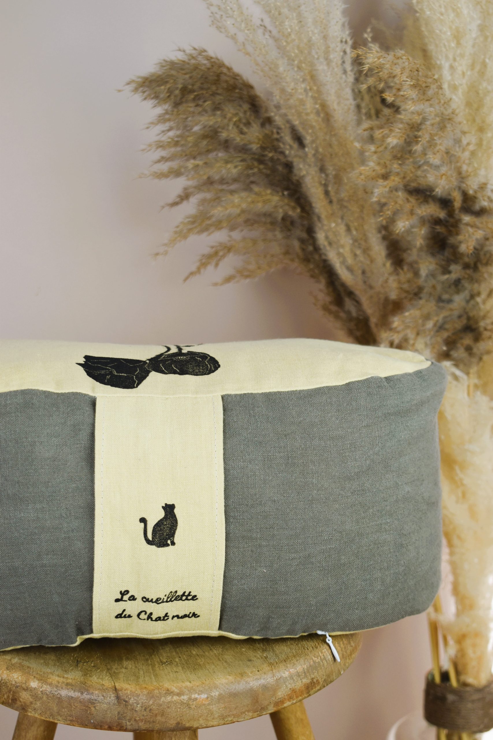 Demi lune coussin écologique yoga méditation relaxation confort