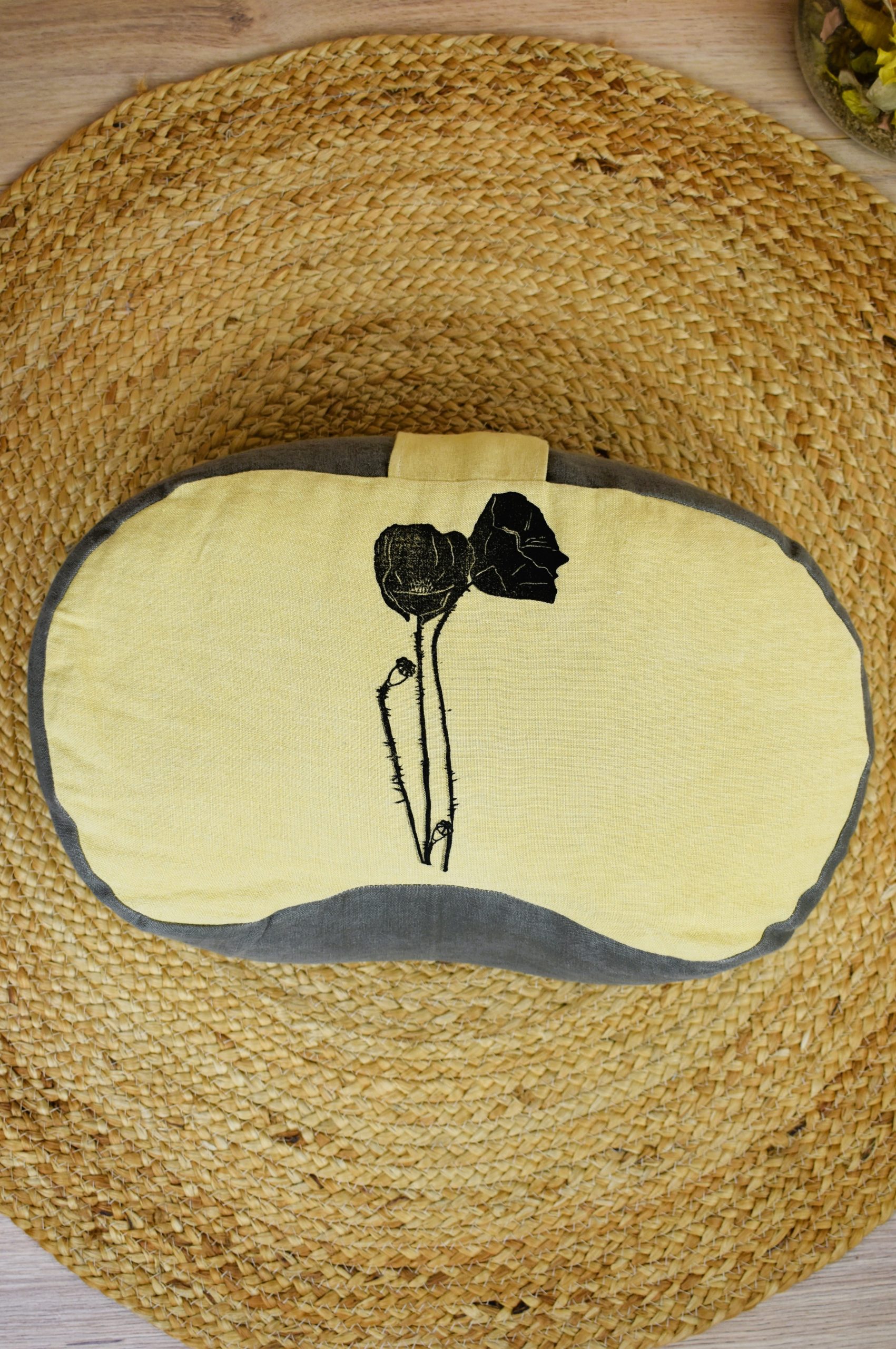 Demi lune coussin écologique yoga méditation relaxation confort