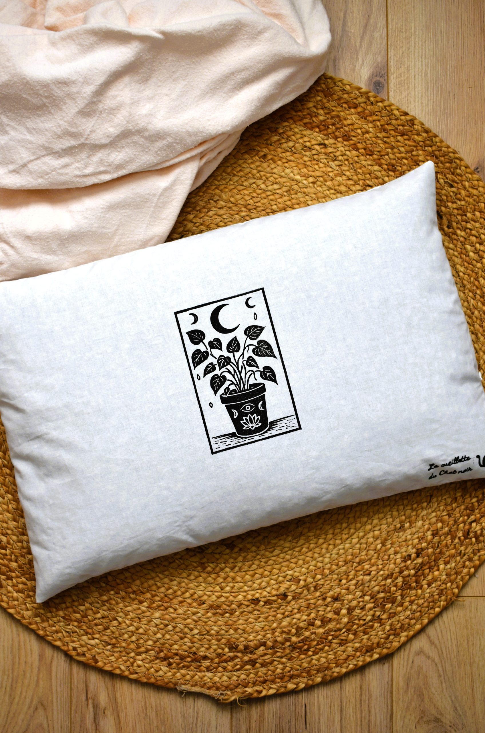 Oreiller épeautre bio 60x40 – Oreiller cervical naturel respirant et ajustable