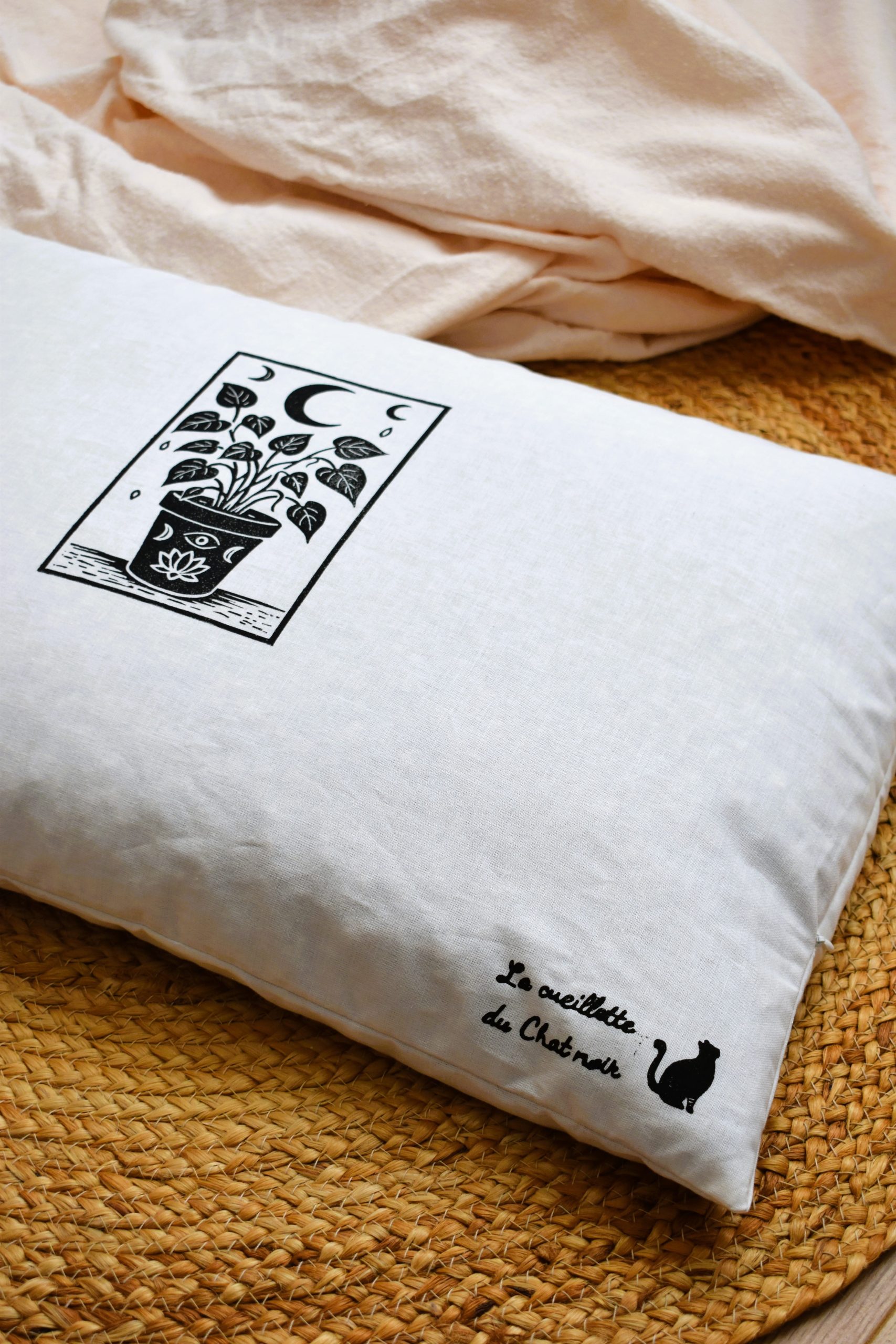 Oreiller épeautre bio 60x40 – Oreiller cervical naturel respirant et ajustable