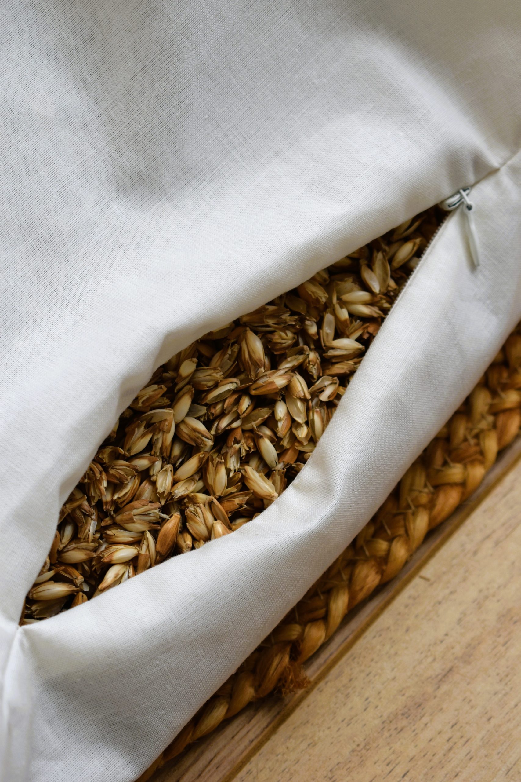 Oreiller épeautre bio 50x50 – Oreiller cervical naturel respirant et ajustable