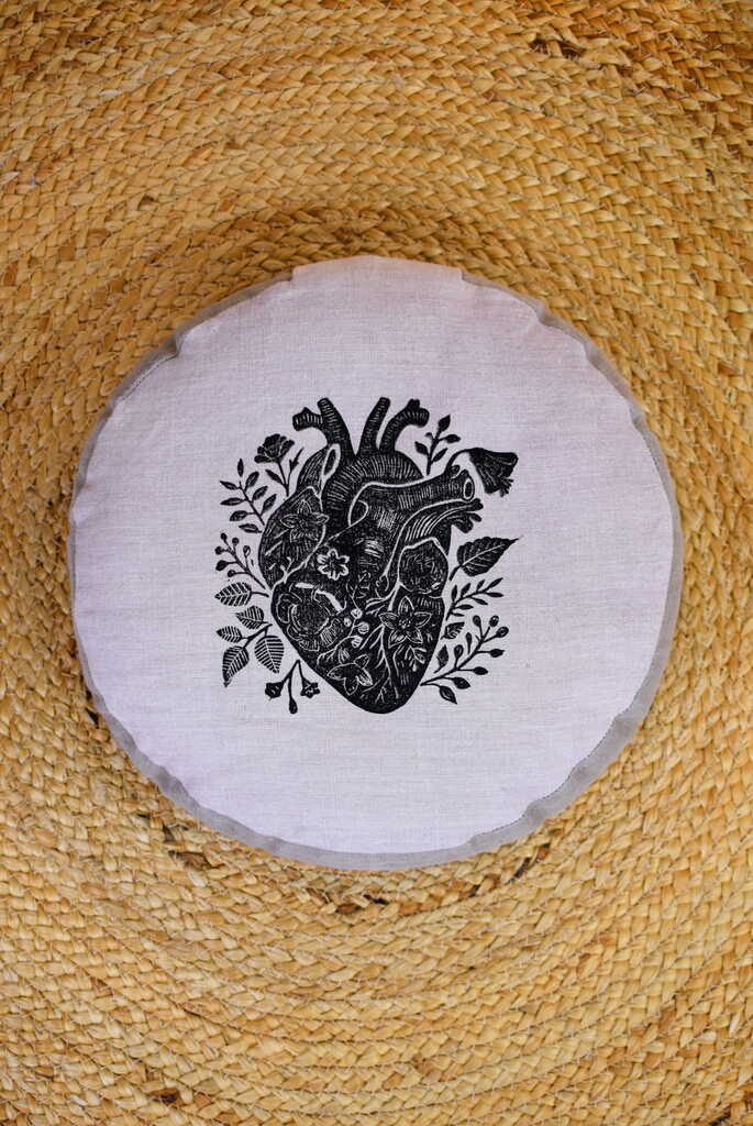 Coussin écologique yoga méditation relaxation confort zafu bas