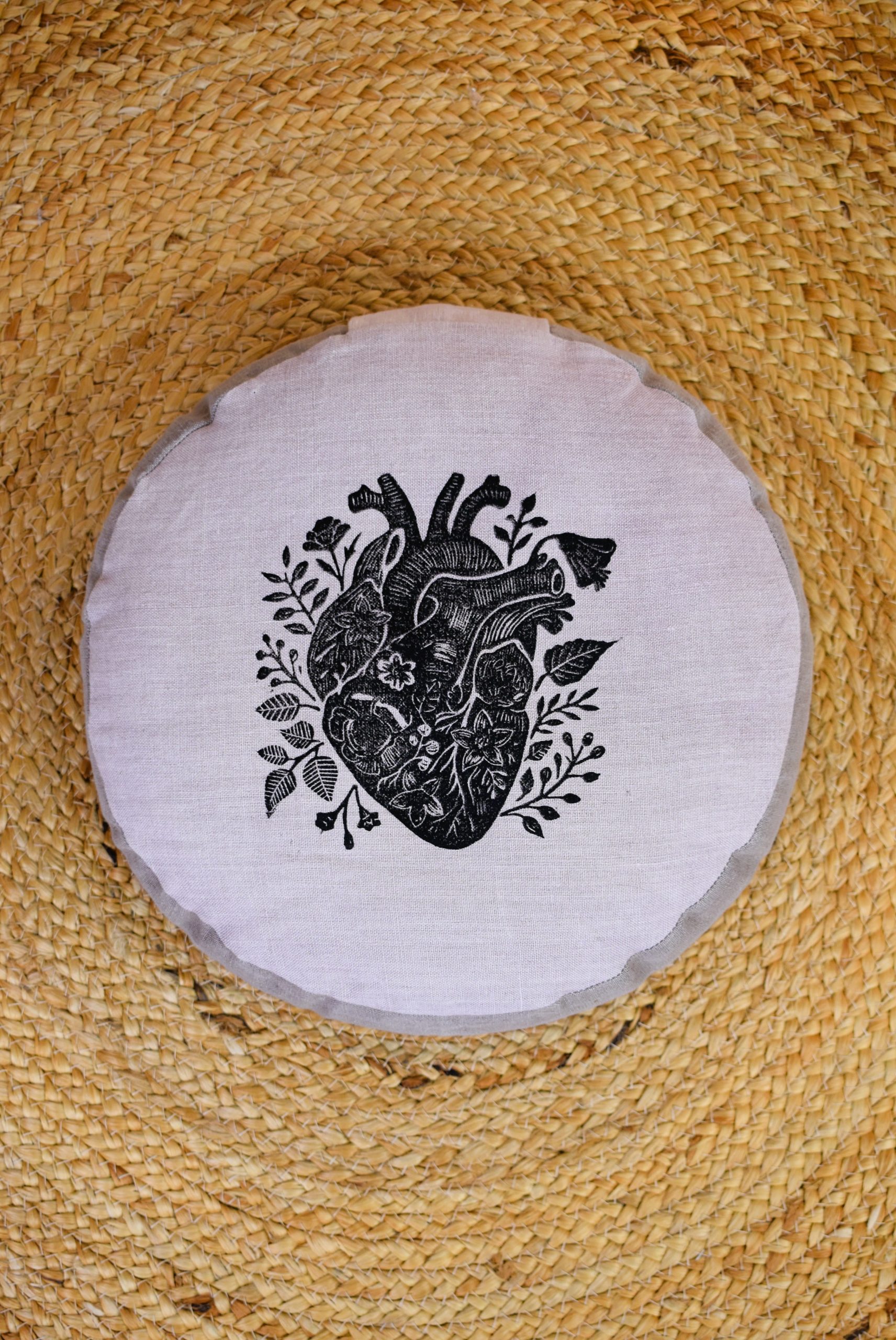 Coussin écologique yoga méditation relaxation confort zafu bas