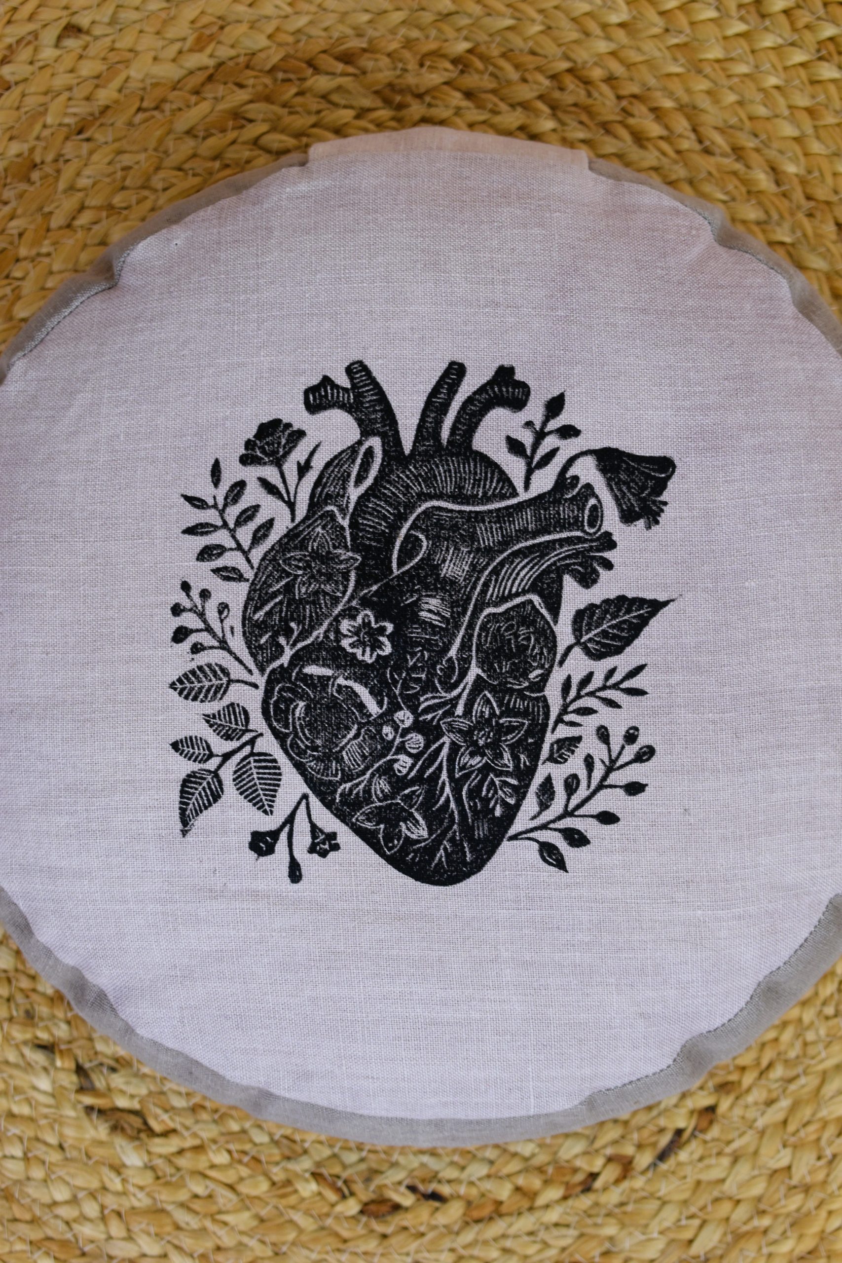 Coussin écologique yoga méditation relaxation confort zafu bas