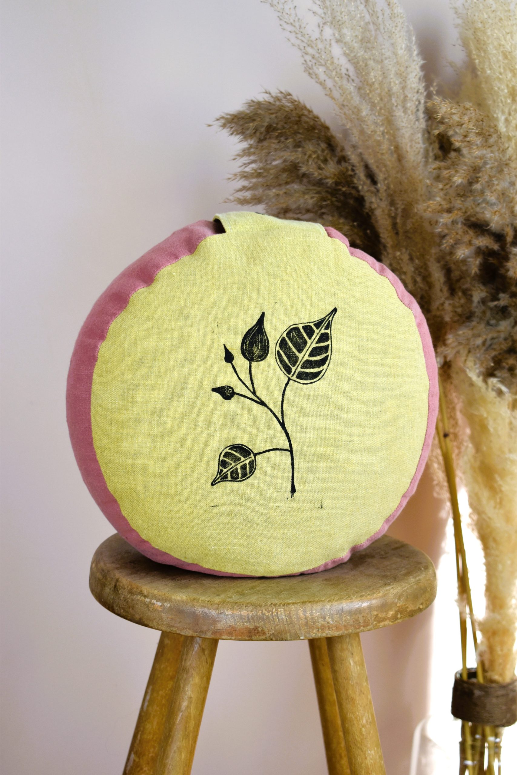 Zafu bas coussin écologique yoga méditation relaxation confort