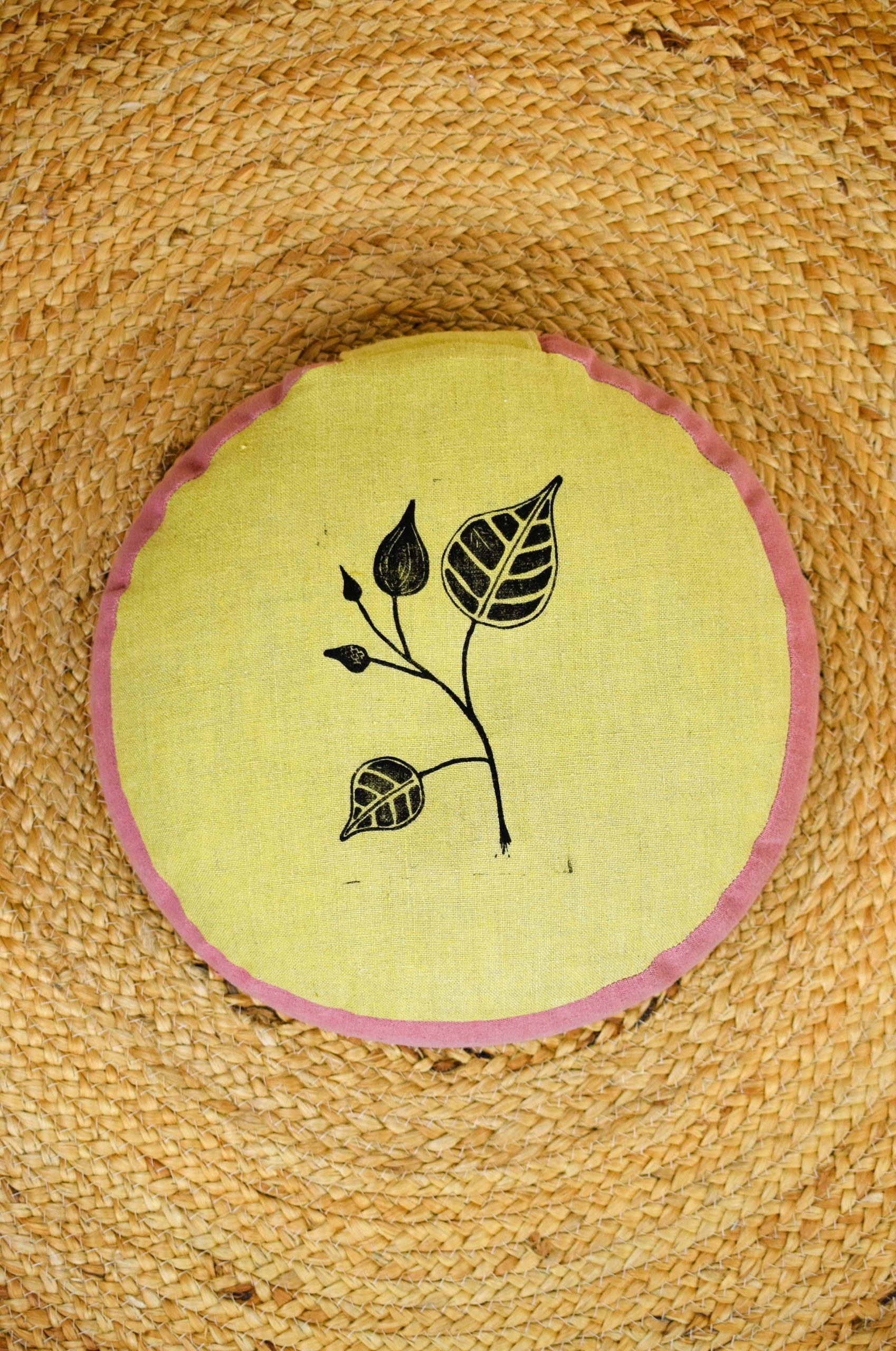 Zafu bas coussin écologique yoga méditation relaxation confort