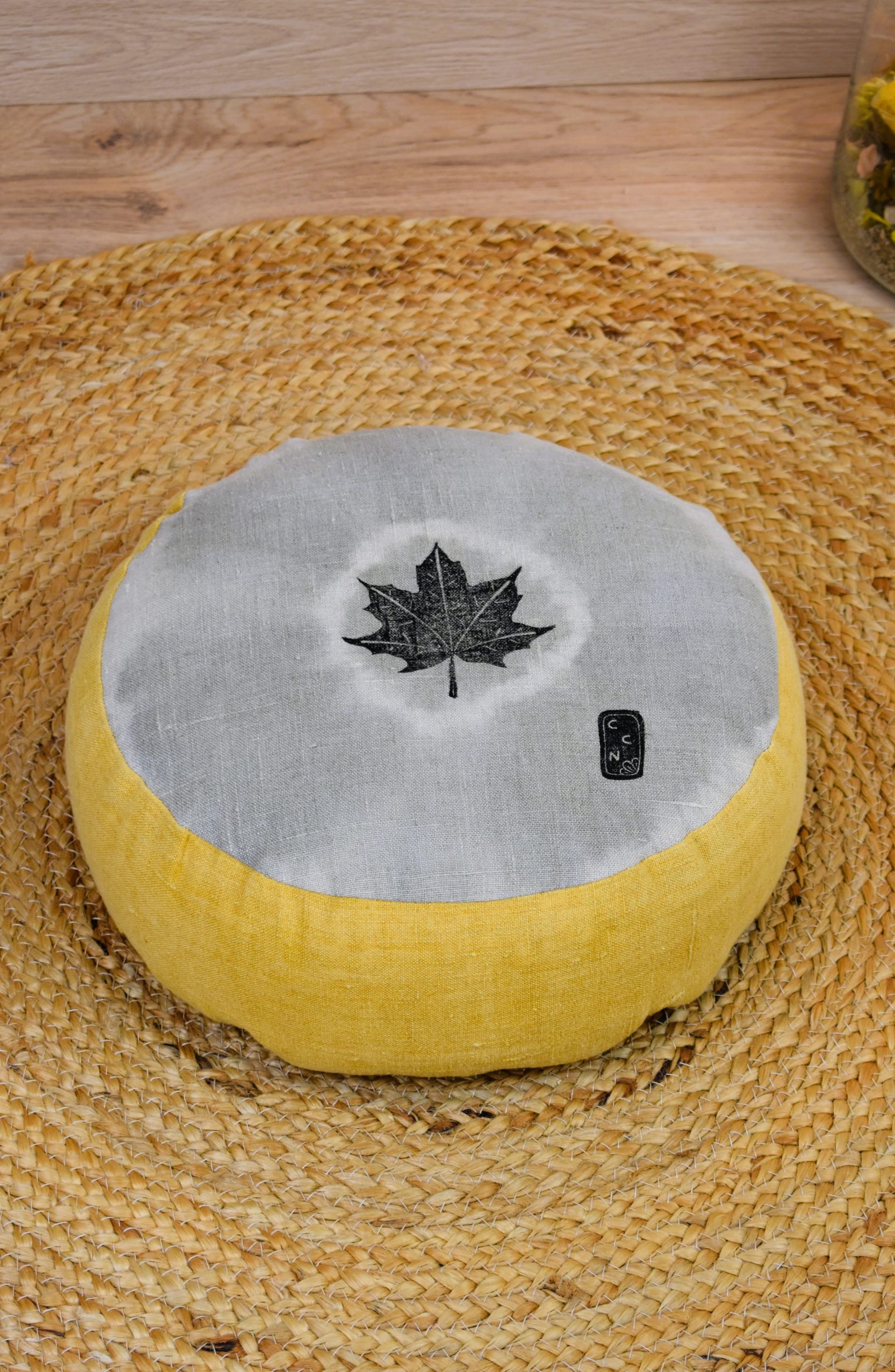 Zafu bas coussin écologique yoga méditation relaxation confort