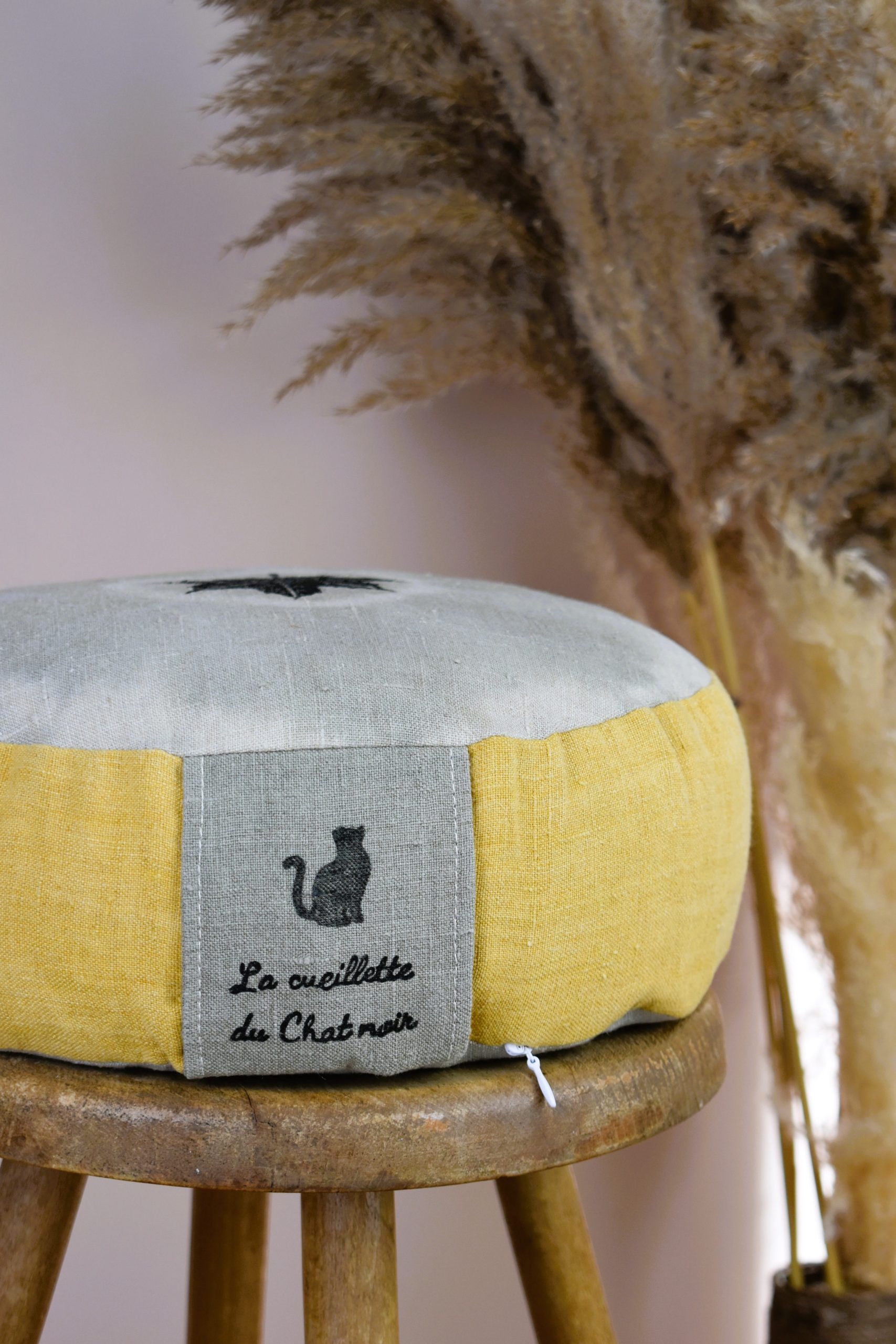 Zafu bas coussin écologique yoga méditation relaxation confort