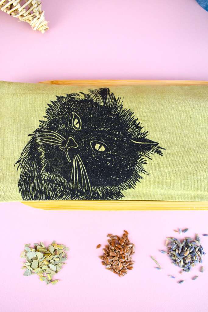 Bandeau de relaxation naturel et durable eye pillow graine de lin bio. Coussin de médiation naturel